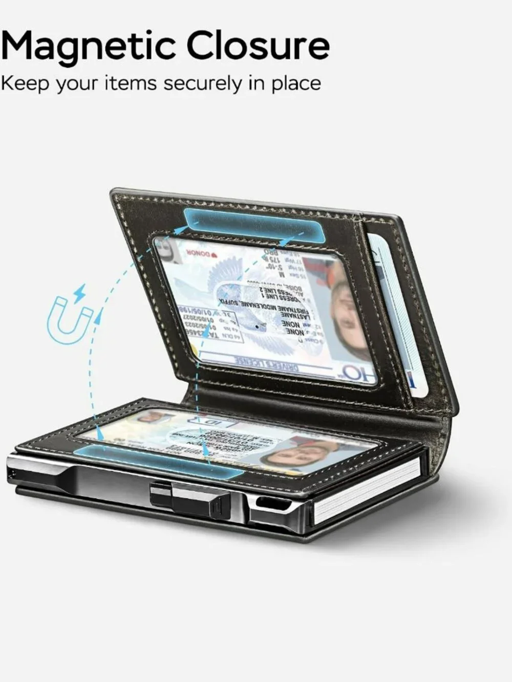 Genuine Leather Slim Minimalist Wallet for Men - RFID Blocking, Stylish